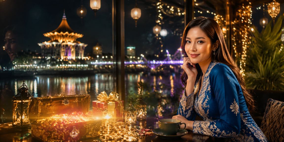 Pemain kasino wanita bergaya baju kurung dari Kuching menikmati platform selamat longfu88